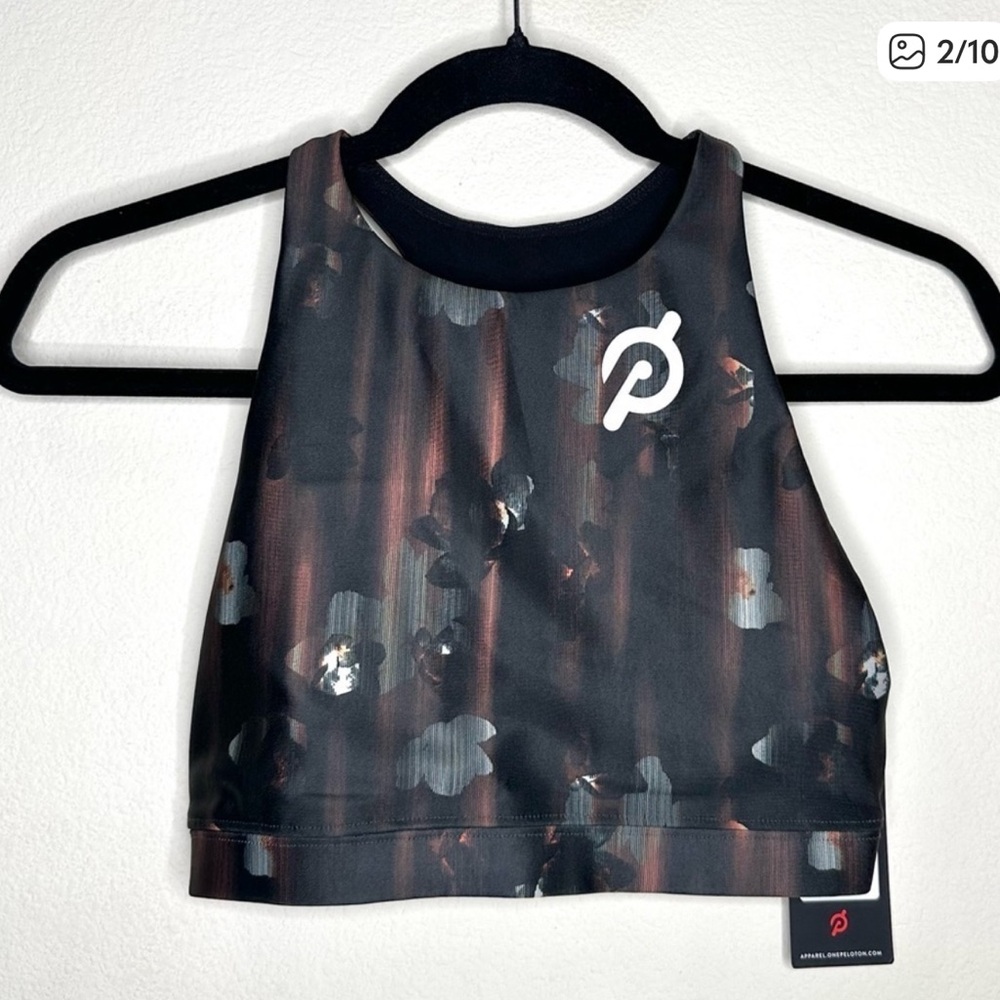 Like New Peloton Show Up Floral High Neck Sports Bra size Small